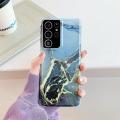 Four Corners Anti-Shattering Flow Gold Marble IMD Phone Back Cover Case For Samsung Galaxy Note20. 
