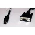 15 pin Female D Sub to 6 Pin Mini Din Plug / PS2 Retro Games Lead 2 Meters Cable. 