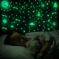 FunBlast Glow in The Dark Fluorescent Space Galaxy Wall Ceiling Stickers for Kids Bedroom Multicolor. 
