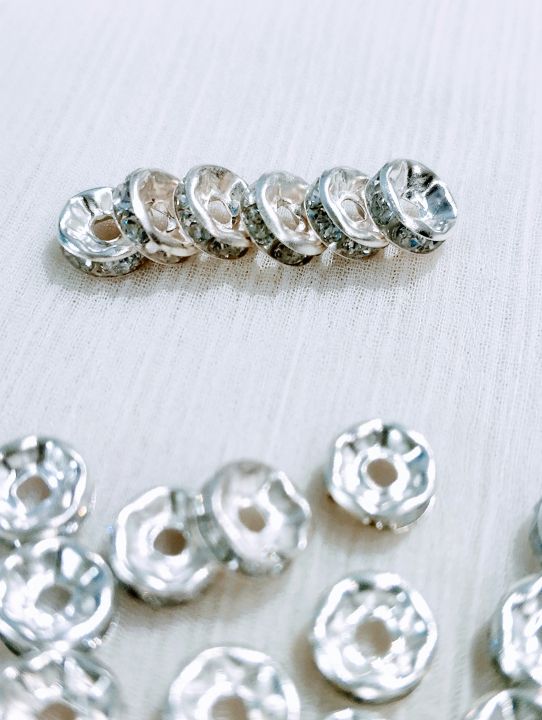 150Pcs%206mm%20Silver%20and%20Golden%20Rhinestone%20Round%20Spacer%20Beads,%20Charm%20Beads%20For%20Making%20Jewelry%20Decorative%20Beads%20with%20Artificial%20Crystal%20for%20DIY%20Jewelry%20Making,%20Bracelet%20and%20Necklace%20Beading%20Accessories%20-%20Image%208