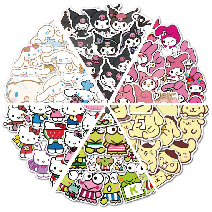 With My Me phone case for girls on laptop omi Mynamoro 50 pieces cute stickers Cinll Kur Melody stickers for Sanriolody anime stickers for kids KEEMEEUYZO