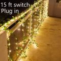 10 ft Long Artificial Bails Fairy Lights String-Switch Opperated, Perfect for Function Home,  Office, Wedding And Decoration. 