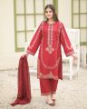 Formal Embroidered Kurti for Women 3 Piece Suit with Dupatta & Trouser - Wedding Dresses for Women. 