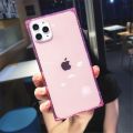 Transparent Square Phone Case For iPhone 11 Pro Max 7 8 Plus X XR XS Max 6 6s Solid Color Soft TPU Silicone Back Cover. 