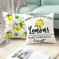 45x45cm Lemon Orange Print Throw Pillow Case Cushion Cover Home Sofa Bed Decor. 