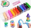 12Pcs Fomic Clay Dough for Kids with Free Gifts Kids Art Super Air Dry Polymer Clay 12 Colors Set. 