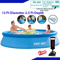 Easy Set Swimming Pool For Adults + FREE Air Pump Diameter 12 Feet Depth 2.5 feet Model (28130). 