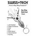 7 in 1 Keychain Multitool with Led Light for Outdoor and Emergency activity - Durable Steel. 