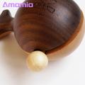 Wooden Fish with Hammer Handcrafted Wooden Fish Ornament for Stress Relief Meditation Perfect Desktop Decoration Birthday Gift Solid Wood Desktop Ornament. 