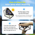 Waterproof Solar Powered Night Garden LED Light – Solar Interaction Wall Lamp Light - Motion Sensor Security Lamp Lights - Brilliant Outdoor Illumination for Gardens and Walls – Super Bright Outdoor Street Lamps – Sunlight Rechargeable Yard Lightening. 