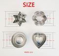 12 Pcs Set Stainless Steel Cookie Cutter Biscuit DIY Mold Star Heart Round Flower Shape cookies Mould Baking Tools. 