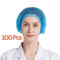 Pack of 100-Disposable  Bouffant Caps, surgical cap, cooking Cap, multipurpose disposable caps, for Hospital Salon Spa Catering and Dust-free Workspace [Pack of 100]. 