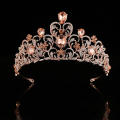 Heart-shaped Tiara Intricate 7.3cm tall Wedding-themed Crown 7 colors Headpiece for Wedding Princess Women Special occasion. 