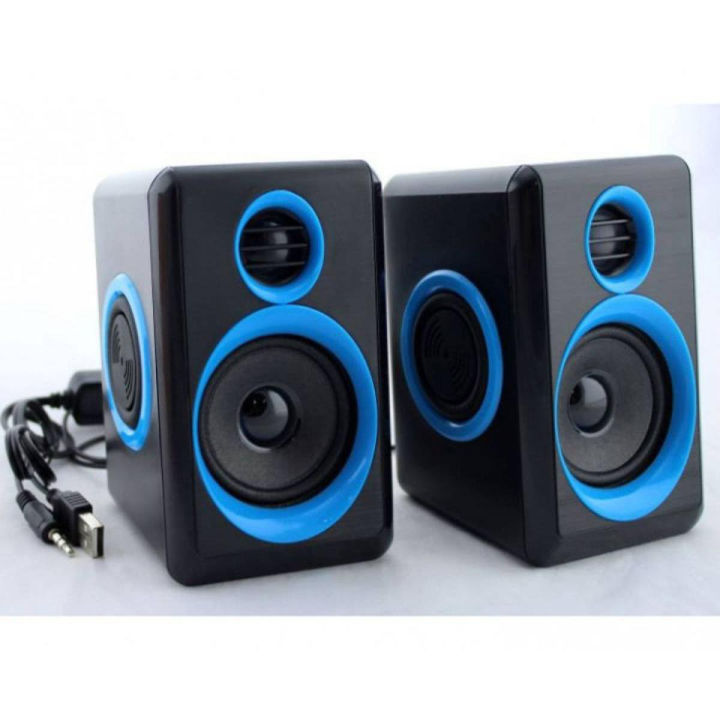Ft-165 Computer Speakers With Heavy Bass Volume , 3.5mm Audio, USB Wired Powered Built-in Four Loudspeaker Diaphragm Multimedia Speaker for Gaming PC,Laptops And Computers