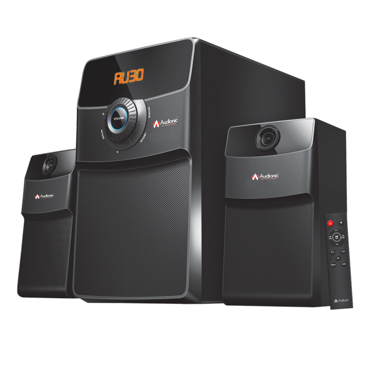 Audionic Speaker Vision 35 | 2.1 Channel Hi-Fi Speakers | AUX supported | SD/USB supported | LED display | Remote Control | 1 year brand warranty