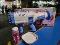 32 hole Bazooka Rocket Bubble Gun with Free New (4pc AA Cell) Exciting Bubbles with Ease/ 32 Holes Bubble Machine Gun With 1 Bubble Liquid Bottle & Tray/ Cell Operated New Bazooka Bubble Machine 32 Holes For Birthday Party/Pool Party Perfect For Gifting. 