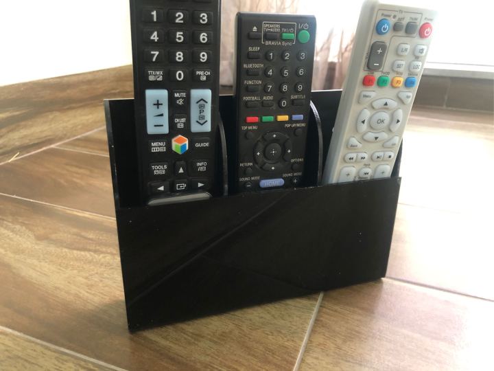 Wall%20Mount%20Remote%20Control%20Holder%20Clear%20Acrylic%20Media%20Organizer%20Storage%20Box%20Coffee%20Table%20and%20Nightstand%20Convenient%20Remote%20Control%20Caddy%20%E2%80%A6%20(One/Two/Three%20Compartments%20Black)%20-%20Image%208