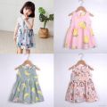 Multi-Color Printed Cotton Frock For Girls (Random Design). 