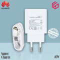 Original 5A HUAWEI Fast Charger 40W - Model - Hw-050450E00 -  Supercharge -Type C Charger- Type C Cable For Mobile - Fast charging - Turbo Charger - Wall charger - White. 