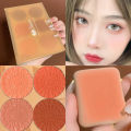 Xiyuan chestnut six-color blush plate cross-border white orange nude makeup highlight eye shadow six-color rouge student party. 