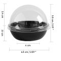 50 Pack Clear Plastic Mini Cupcake Container, Individual Packaging Treat Boxes with Dome Lids for Mini Muffin Macaron. 