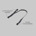 ATX CPU 8-Pin Male to Dual PCIe 8-Pin (6+2) Male Supply Cable. 