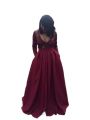 Women Satin Silk Long Skirt Maroon. 