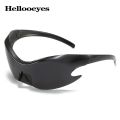 Luxury Brand Sport Punk Y2K Sunglasses Women Men 2023 Unique Goggle One Piece Sun Glasses For Male Silver Hip Hop Shades UV400. 