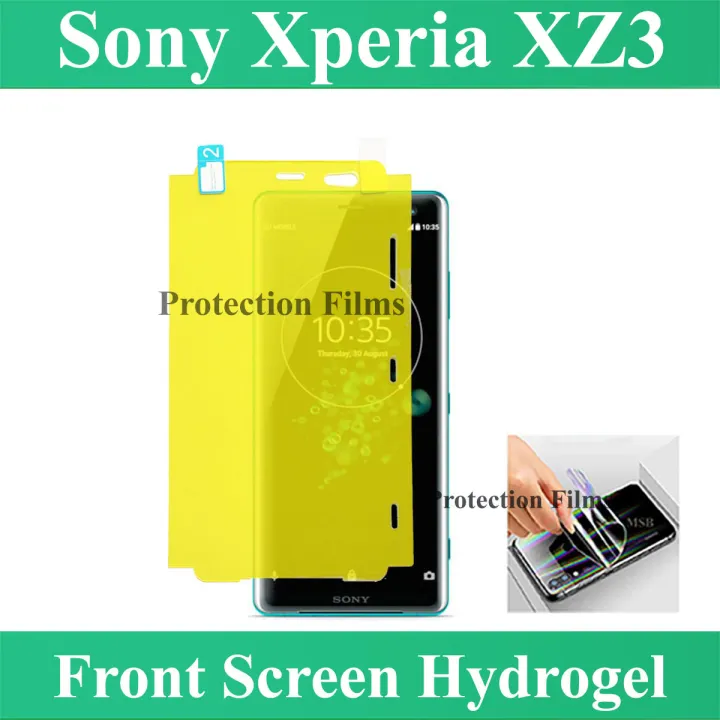 Sony%20Xperia%20XZ3%20Front%20Jelly%20Protector%20Soft%20Film%20Protection%20TPU%20Hydrogel%20With%20Sides%20Cover%20For%20Sony%20Xperia%20XZ3%20-%20Transparent%20-%20Image%202