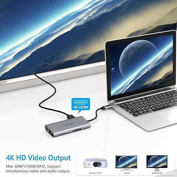 LETSCOM%20USB%20C%20Hub,%208-in-1%20USB%20C%20Adapter%20including%20Ethernet%20Port%20and%204K%20HDMI%20Port%20-%20Image%203