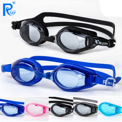 【Hot New Release】 Ruihe Swimming Goggles Men's and Women's HD Anti-Fog Waterproof Swimming Glasses Suit Transparent Myopia Swimming Goggles Professional Equipment