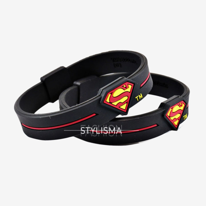 Premium Quality Unisex Superman Logo BLACK Wrist Band