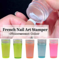 Nail Stamper Art Jelly Silicone Stamper With Cap Stamp for French Nails, Nail Art Stamping Tool. 