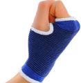 1 Pair Glove Hand Sweat Size Protective Cover Women and Men Blue Absorb Knitting Free for Outdoor. 