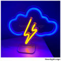 LED Neon , neon ,Lamp Lightning Cloud Shape ,Custom Neon Sign , Bedroom Home Desk Table Decor Mini Lamps Light. 
