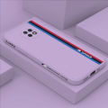 Redmi Note 9T Fashion Racing Car Logo M Side Design Phone Case Square Edge Pattern Liquid Silicone Casing Full Cover Camera Case. 