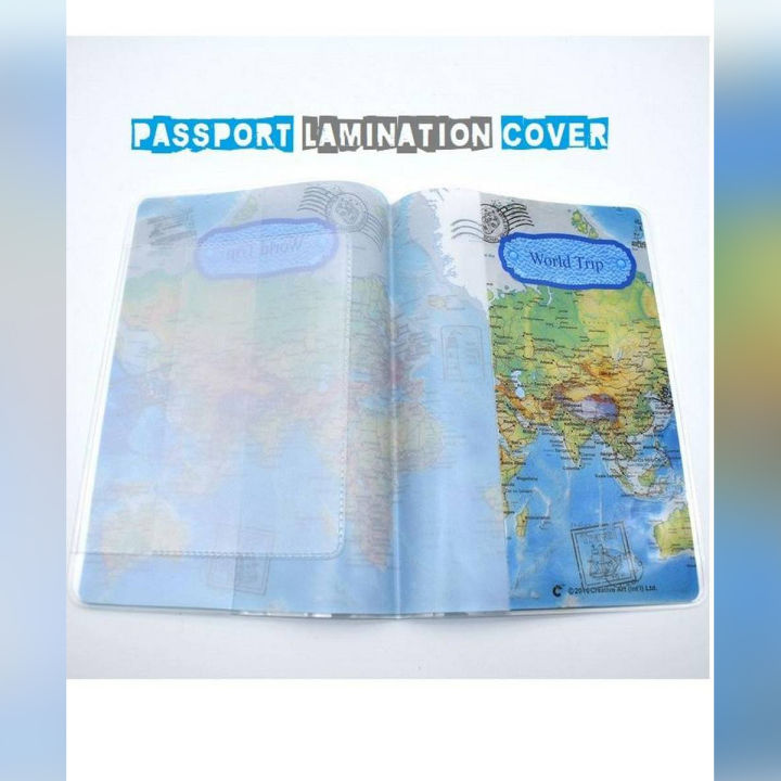 Passport Lamination Cover - Worldmap