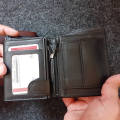Genuine Leather Wallet for Men Pure Original Cow Leather Trifold Coin Purse Bag Card Holder 17 Pocket Long Wallet for Mens Boys Women Black Brown Coffee. 