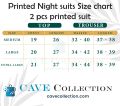 Teddy Bear Sleep Wear Night Dress with Shirt and Trouser. 