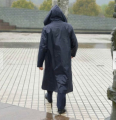 Men Raincoat Waterproof Hooded Rain Coat Outdoor Work Wet Top. 