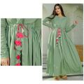 Cotton stitched traditional style long frock. 
