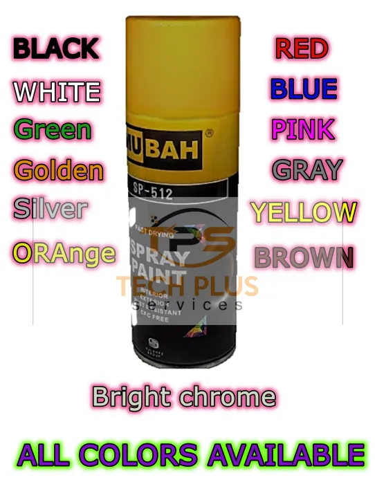 Spray%20paint%20MUBAH%20300ml%20multiple%20colors%20white%20,%20Black,%20golden,%20gray,%20silver%20,green,%20blue,%20brown,%20bright%20chrome,%20yellow,%20Red%20-%20Image%202