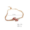 European and American Fashion Diamond Snake Bracelet Men and Women All-Matching Pulling Rope Bracelet Style Adjustable Bracelet. 