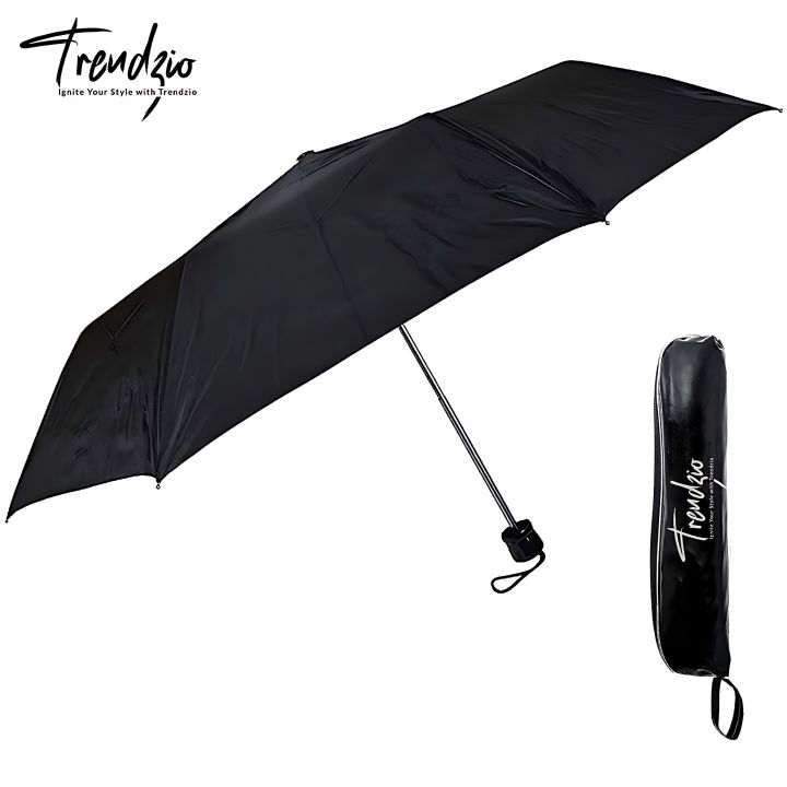 TRENDZIO Folding Umbrella for Rain and Sun Protection 8 Ribs Compact Size Portable Umbrella for Girls with Bag