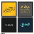 Motivational Quotes Frames - Glass Front with Free Print, Home Decoration Picture Gallery for Living Room Bedroom Study Room. 