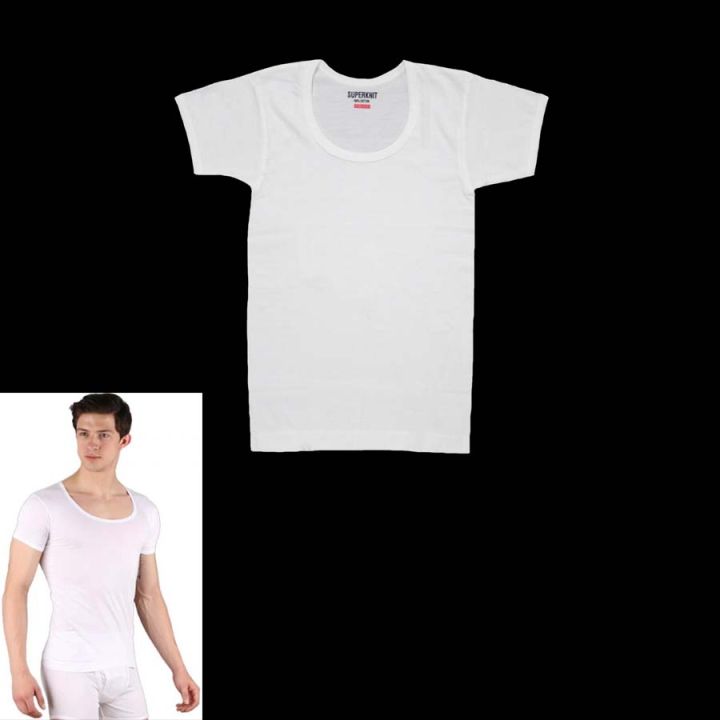 1,2,4,8Pcs White Banian for men,Vest For Men,Men(Half Sleeves)