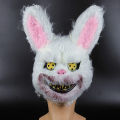 Halloween Mask Bloody Killer Rabbit Mask Teddy Bear  Plush Cosplay Horror Mask-Angelia. 