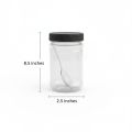 Pack of 6 / 12 Airtight Kitchen Storage Containers 350ml - Leakproof Masala Jar Set - Stackable Plastic Spice Box & Pantry Organizer + Free Spoons. 