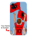 Costom Albania Flag Football Soccer Jersey Cover Case for iPhone 15 14 Pro Max 13 12 11 Mini X XS XR 7 8 6S Plus SE. 