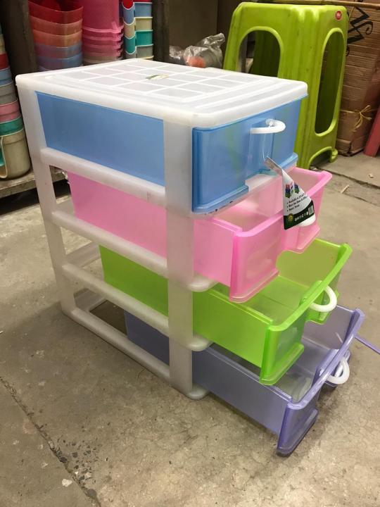 Multipurpose Stackable Colourful Drawers (4 Steps) | Daraz.pk